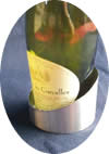 Silver wine bottle coaster